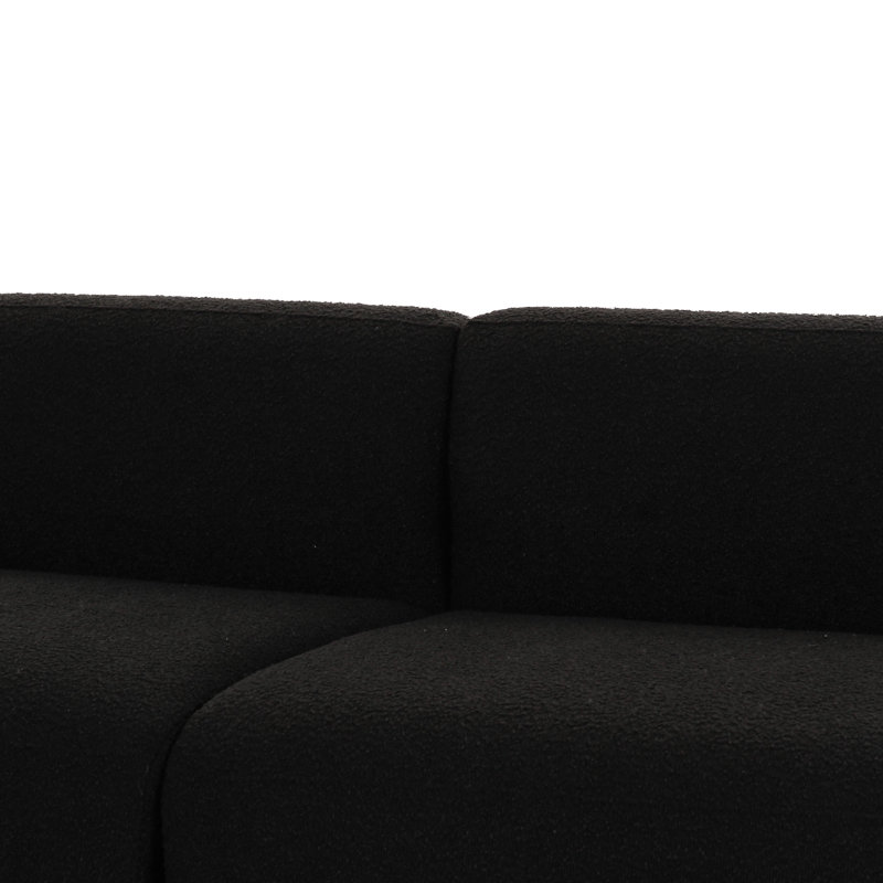 Chrisshawn Black Boucle Sofa