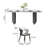 Modern Gray Microlite Rectangular Dining Table Sets-104470483