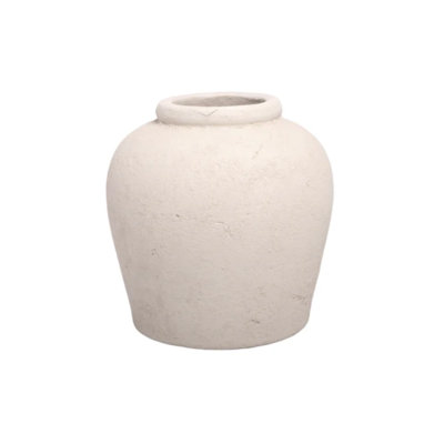 Terracotta Vase White