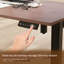 Bureau électrique à hauteur réglable électrique avec plateau en bois massif - Bureau mobile pour petits espaces, poste de travail assis-debout pour la maison et le bureau