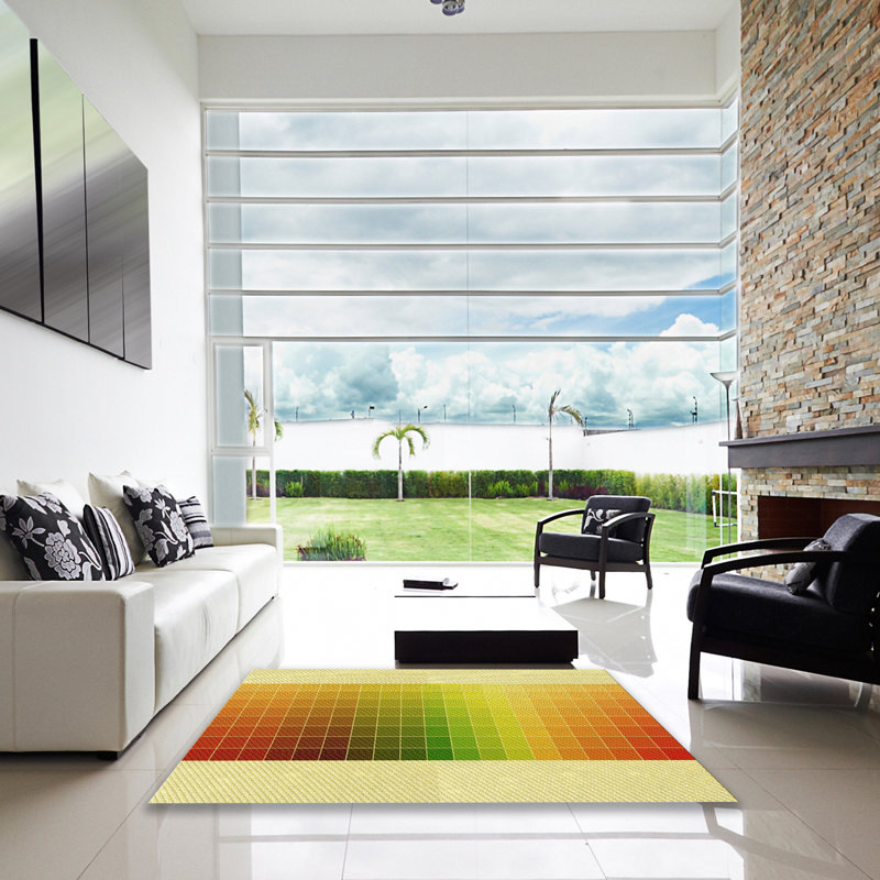 Tapis 100% à motif lavable à la machine 2989, Rectangle 5 pi x 7 pi