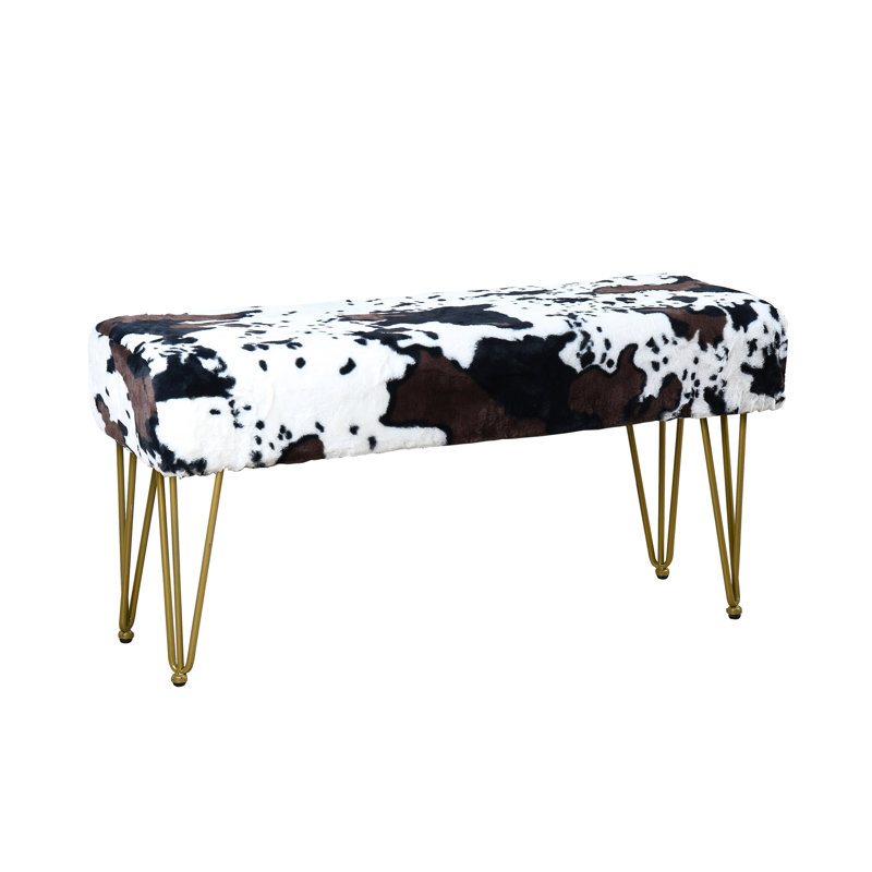 Faux Fur Upholstered Bench