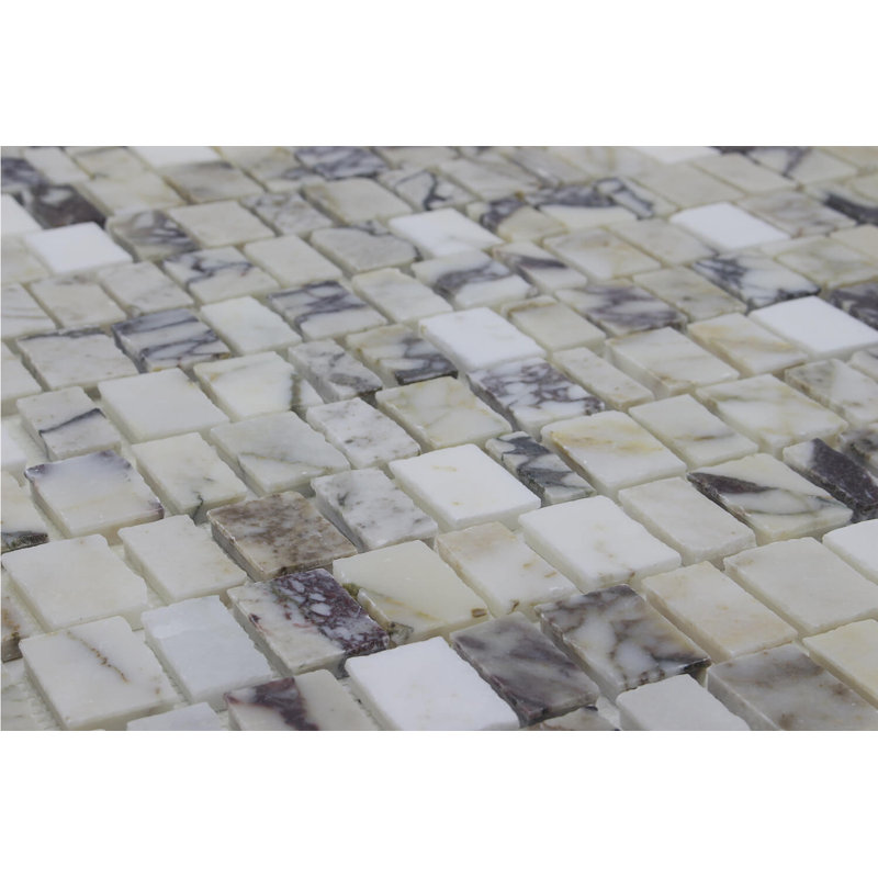 Scarpa 12"x12" Marble Mosaic Tile in Calacatta Violet