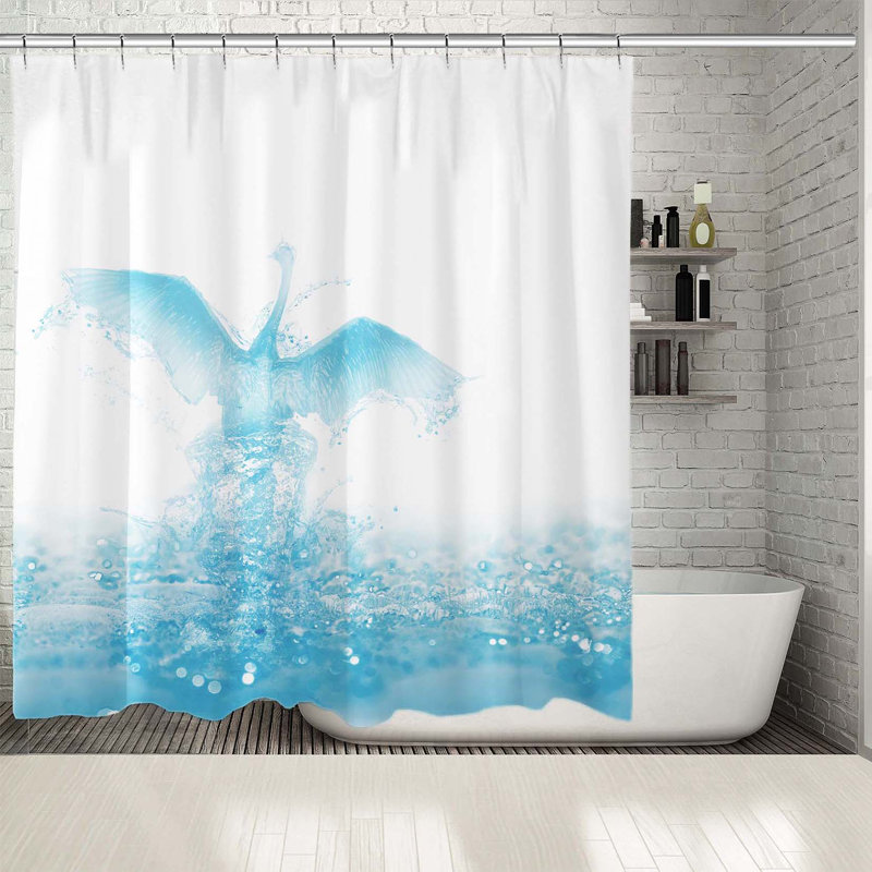 Rideau de douche 13 pièces avec crochets 13 pièces Swan, Multicolore