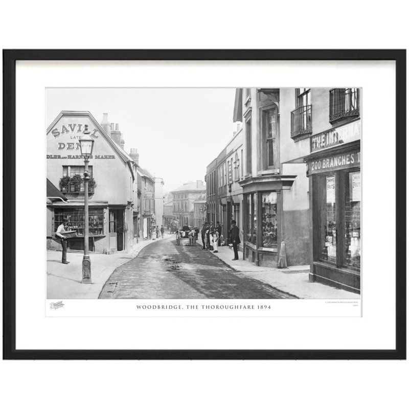 Woodbridge, The Thoroughfare 1894 by Francis Frith - Single Picture Frame Print, 28cm H x 36cm W x 2.3cm D
