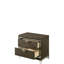 Table de chevet champagne foncé avec garniture attrayante