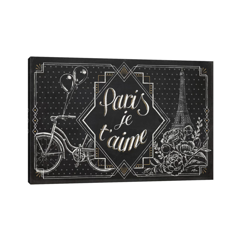 Vive Paris III by Janelle  - Wrapped Canvas Typography, 66.04 cm H x 45.72 cm W x 1.91 cm D