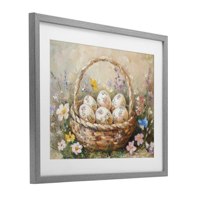 Delicate Flowers for Easter Framed Print Under Glass, design by Petal Prints Design