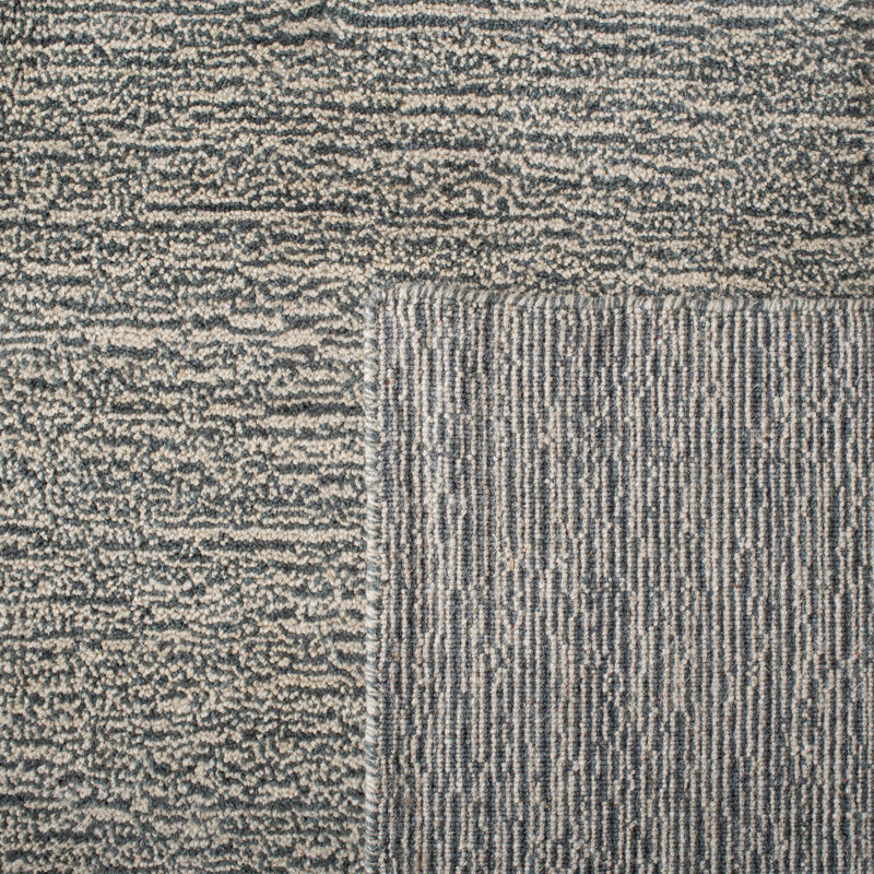 Southbury Hand Loomed Wool/Cotton Solid Color Rug in Gray, Rectangle 10' x 14'