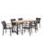 Lilley 6 - Person Solid Wood Patio Dining Set Rectangular Table