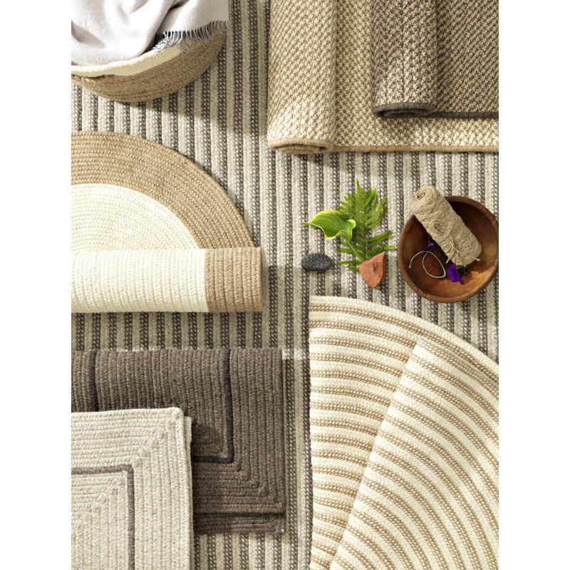 Fike 100% Wool Reversible Area Rug - Rockport Gray, Runner 2' x 12'