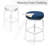 Bar Stool Cushions, Memory Foam Round Bar Stool Covers With Non-Slip Backing And Elastic Band, 14", Navy