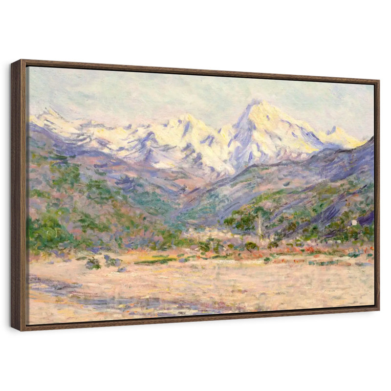 La vallée de la Nervia, 1884, 13 po x 9 po, Cadre flottant noyer