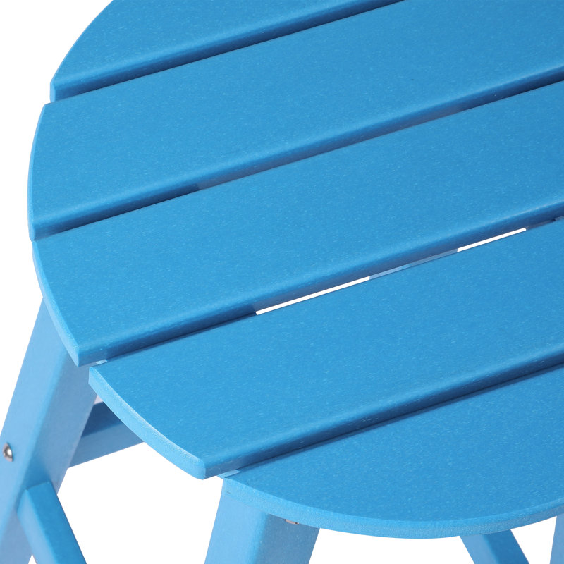 Tabouret de comptoir rond 24 po Laguna, Bleu