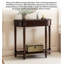 Console vintage en bois courbé avec tiroir de rangement et tablette inférieure-1867699091-1867699094
