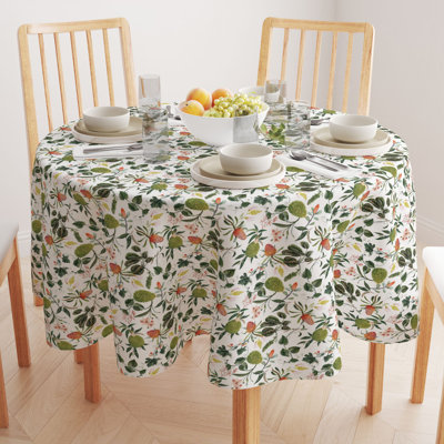 Flowers and Leaves Tablecloth