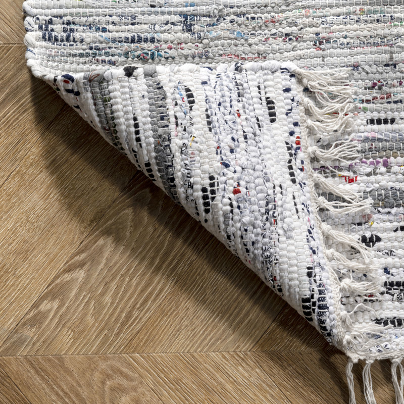 Cotton Striped Indoor Rug, Rectangle 3' x 5'