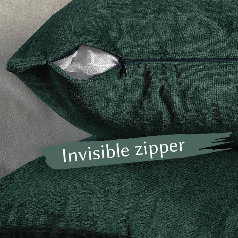 Matte Velvet Pillow Cover, 22" x 22", 33 Deep Jungle