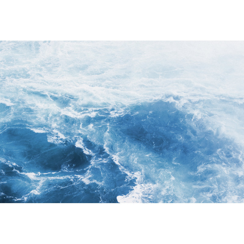Blue Ocean Waves by Jitalia17 - Wrapped Canvas Print, 30cm H x 46cm W x 3.8cm D