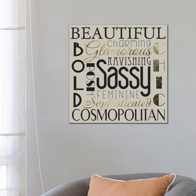 Glamour Gold II by Melody Hogan - Wrapped Canvas Print