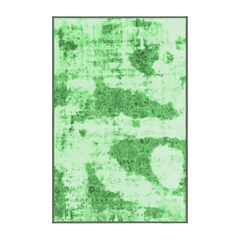 Washable Abstract Indoor Rug, Rectangle 5' x 8'