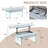 Lift-Top Coffee Table With Storage, Sturdy Tempered Glass Legs, Space-Saving Design For Living Room And Office-129268647