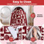 Tapis de cuisine rouge de Noël (lot de 3)-369876096