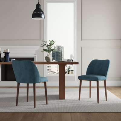 Upholstered Back Dining Chair by George Oliver