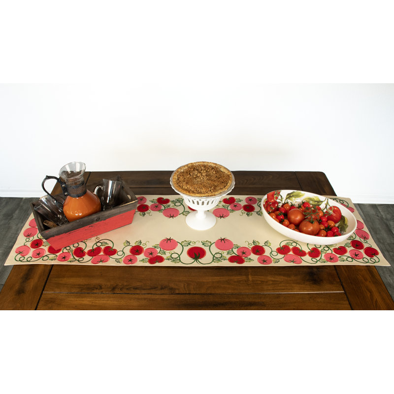 Drexal Tomato Table Runner (14"x27"), 53" x 15"
