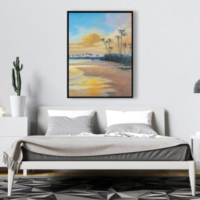 Sunset By The Sea Print On Canvas
