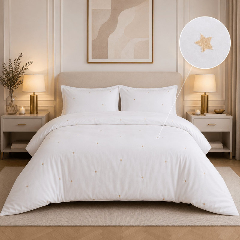 Bedding, Double Duvet Cover Set + 2 Standard Pillowcases