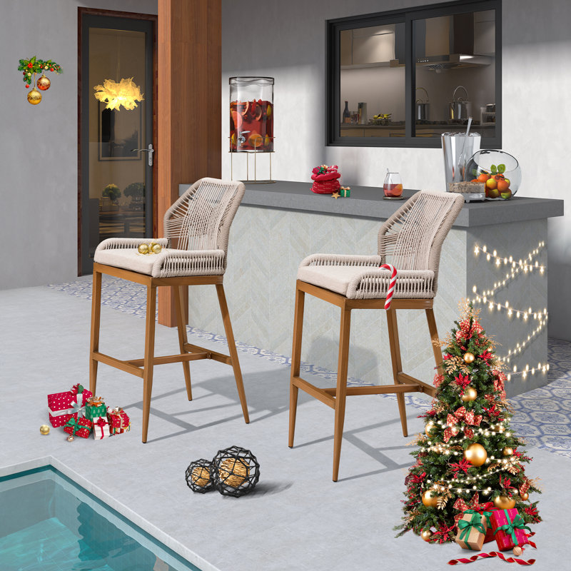 Ensemble de 4 tabourets de bar Drennon George Oliver, H 28,5 po