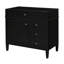 Meuble-lavabo de 36 po sans lavabo supérieur, armoire de rangement moderne avec 2 tiroirs et un tiroir rabattable, structure en bois massif-130934693