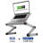 Uncaged Ergonomics WorkEZ Executive Laptop Stand and Lap Desk - Extra-Wide Adjustable Laptop Table with Cooling Fans - Silver-22946469
