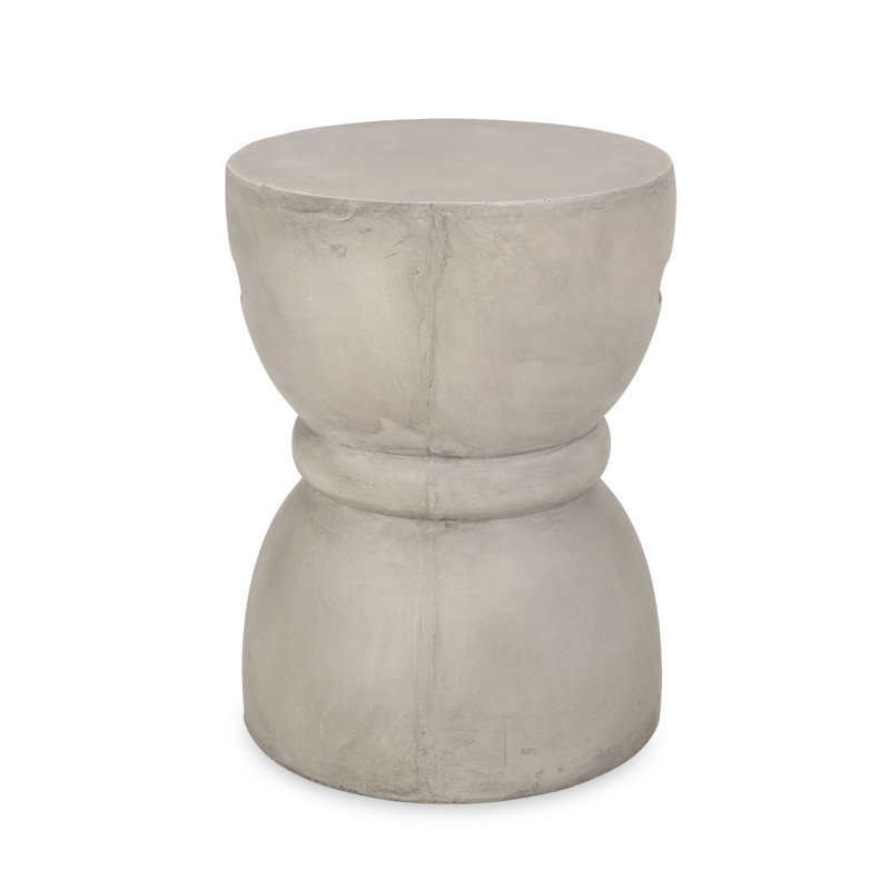 Domitri Modern Lightweight Concrete Round Side Table