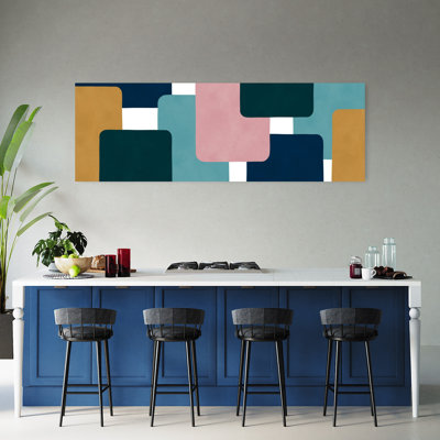 Art mural géométrique contemporain abstrait abstrait