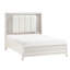 Tête de lit à DEL pour grand lit, blanc antique, article de décoration de chambre à coucher moderne avec tête de lit, finition blanche