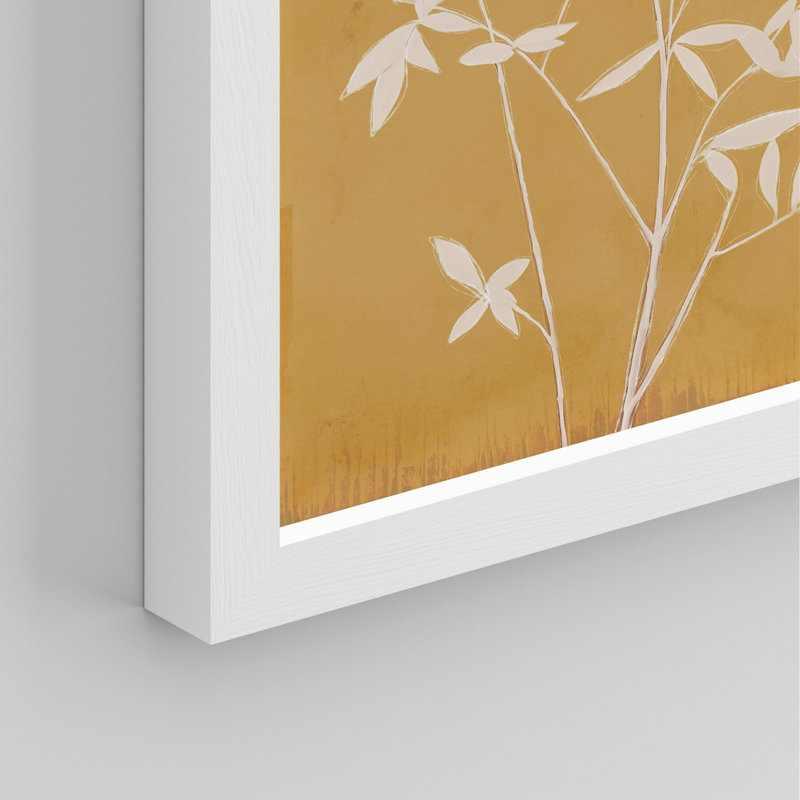 Feuilles botaniques - impression d'un seul cadre photo, Blanc, H 16 po x l 12 po