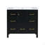 Ensemble de meuble-lavabo 72 po avec lavabo en résine, armoire de rangement en bois massif, ensemble de meuble-lavabo autoportant avec 5 portes à fermeture douce-117193702