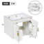 Wall-Mounted Bathroom Vanity with Ceramic Sink, Radar Sensor Light & Storage