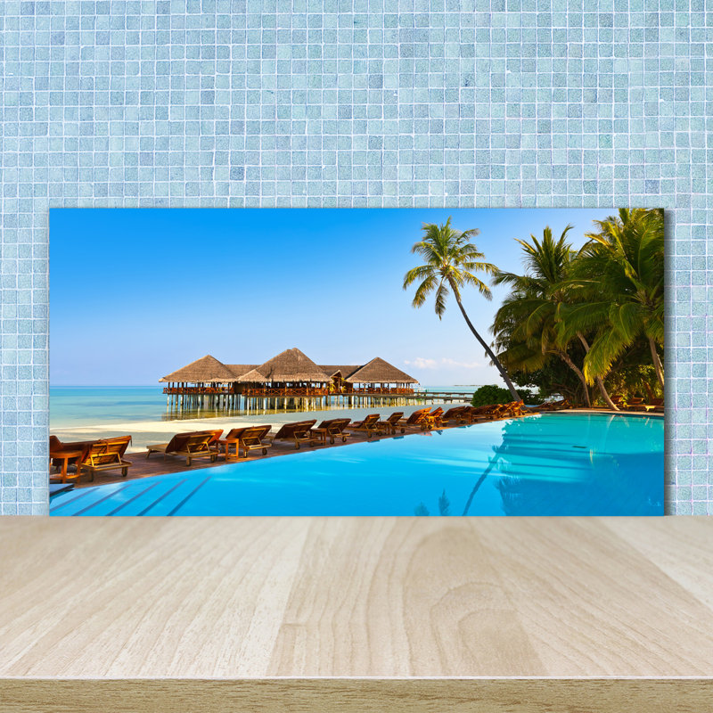 50cm W x 100cm L Glass Peel and Stick Panel