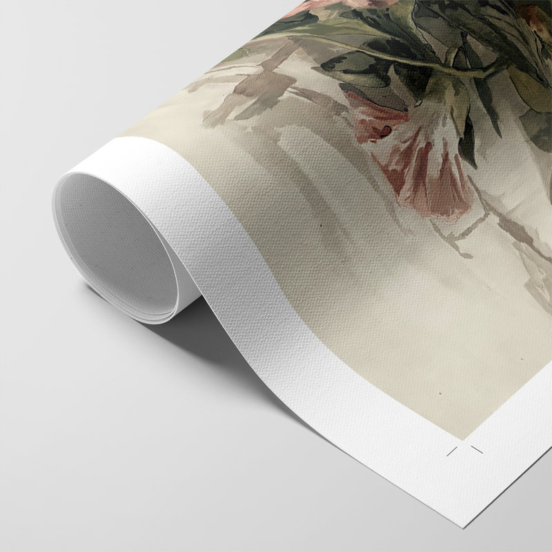 Imprimé floral rétro Lxxi - impression sur toile seulement - non encadrée, H 36 po x l 24 po