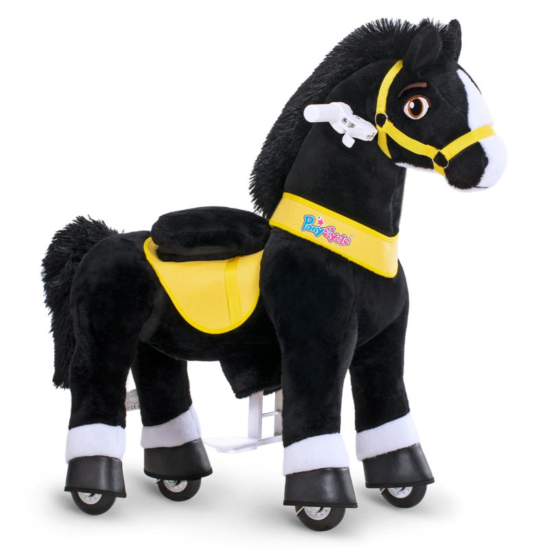 Model E Ride On Horse, H 29,9 po x l 13 po x P 29,9 po, Noir
