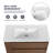 Plemons 36'' Wall Mounted Single Bathroom Vanity with Resin Vanity Top-1415286821