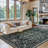 Machine Washable Floral Area Rug with Non-Slip Backing, Oriental Inspired Vintage Design for Living Room, Bedroom, Dining Room, and Home Office-303330953
