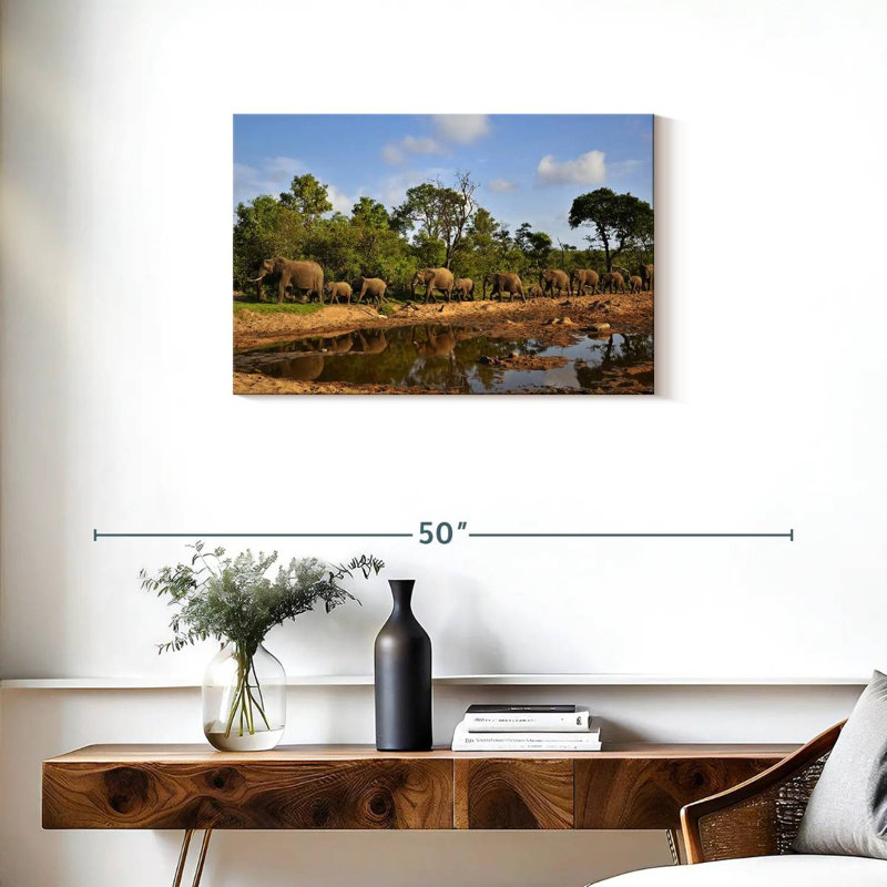 Brampt Kruger Park Elephants, 20" H x 30" W
