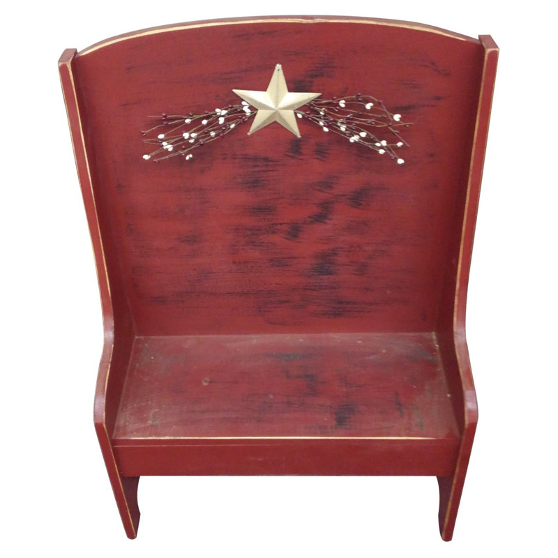 Wood Bench, Burgundy