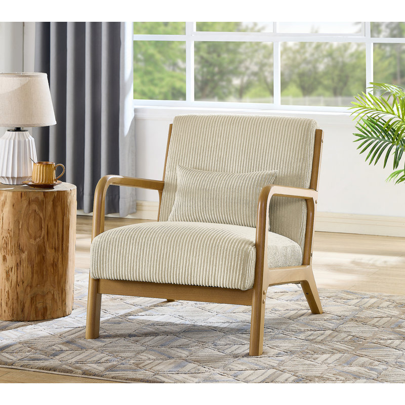 Chaise longue en bois, Beige