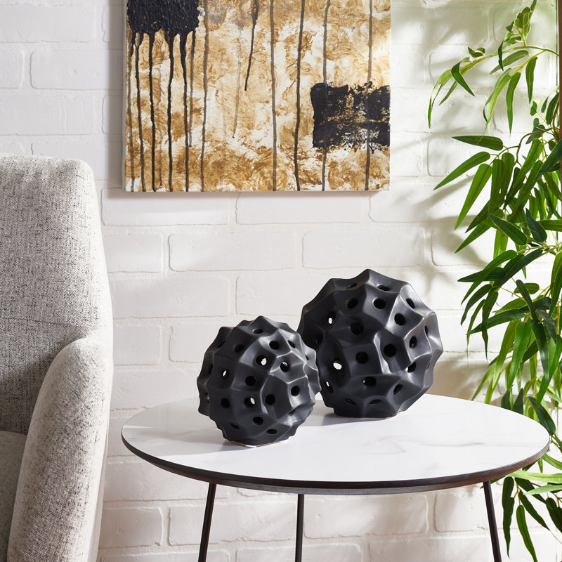 Ensemble de vases en céramique Ovis, Noir