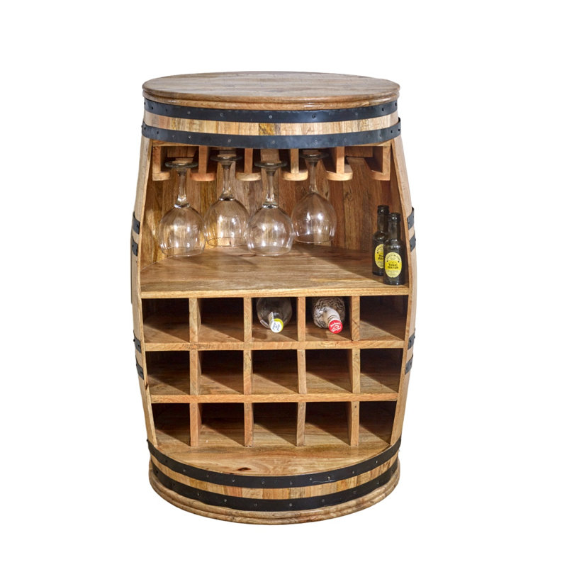 Henryson 58cm Solid Wood Wine Bar